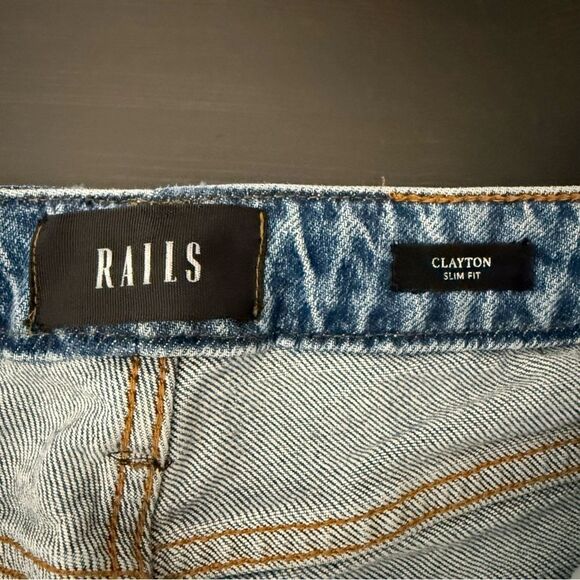 Rails Clayton Jeans Mens 31x31 Blue Slim Fit Straight Stretch Denim - Picture 8 of 13